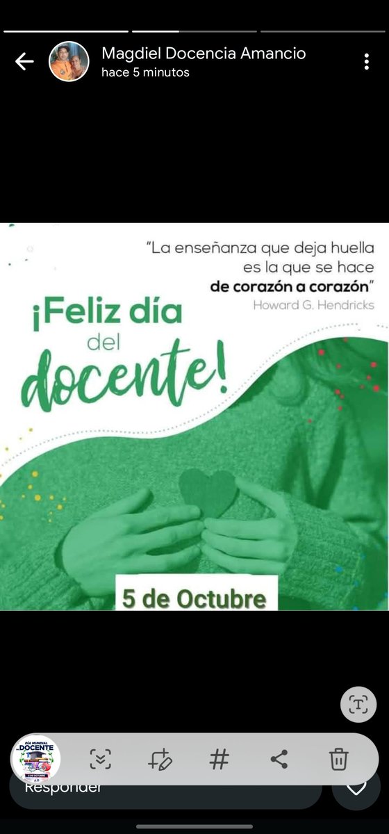 Celebrado anualmente el 5 de octubre desde 1994, el #Día Mundial de los Docentes. Este año lleva por lema de la <a href="/UNESCO/">UNESCO 🏛️ #Education #Sciences #Culture 🇺🇳</a> : “La colaboración es clave para que los docentes prosperen”. 
<a href="/HospitalJobabo/">Hospital Jobabo</a>