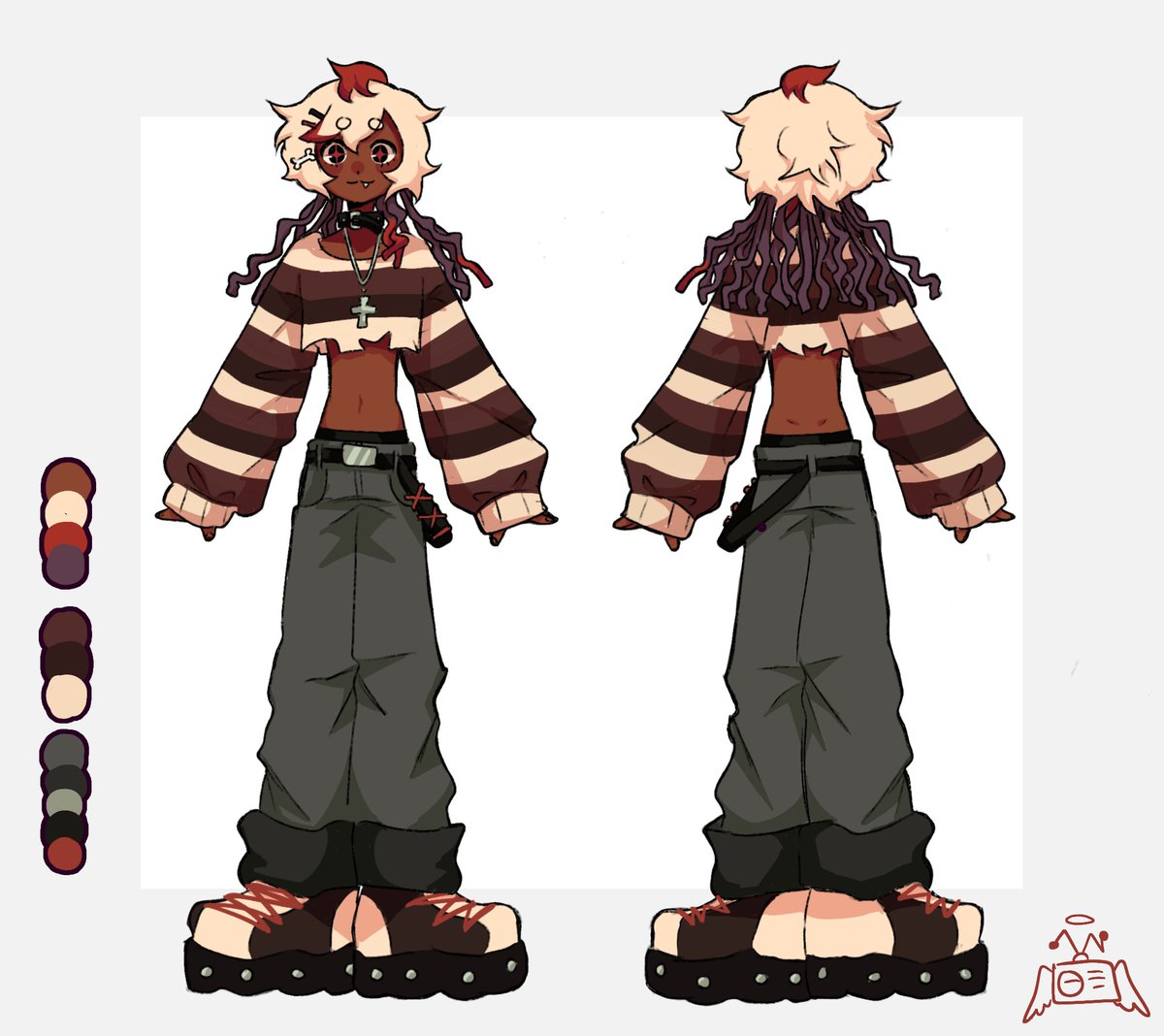 angelrad1o's tweet image. anyone want a ref sheet like this for £30?
opening 2 more slots :)

rt appreciated 🌸