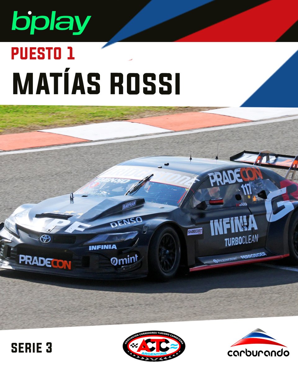 <a href="/FacuChapur/">Facu Chapur</a> <a href="/BernaBosco/">Berna Bosco</a> 🏁 Matías Rossi se quedó con la victoria en la Serie 3 de la Copa de Oro RUS de #TurismoCarretera en San Nicolás.

🥈 Otto Fritzler
🥉 Ignacio Fain

📸 <a href="/BernaBosco/">Berna Bosco</a>

#TCenSanNicolas #Rossi