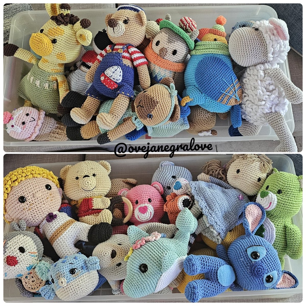 ArcoIrisCrochet's tweet photo. Toy box 🥰
Contra todo pronóstico salió el sol, es domingo y tengo todos estos amigurumis esperando un abrazo, me bancan haciendo magia?
Gracias, los 🤍
Ig @ovejanegralove https://t.co/yf6x4nanPj