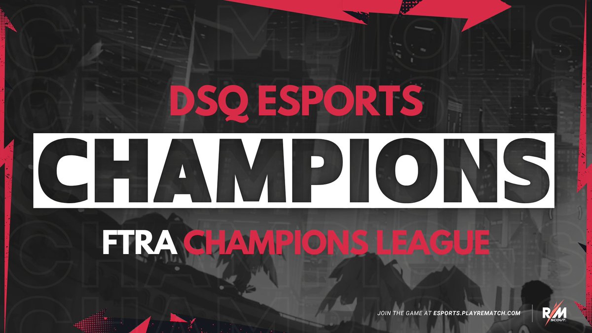 Rematch Scout (@rematchscout) on Twitter photo ๐ <a href="/DSQ_GG/">DSQ Esports</a> are your <a href="/FTRA_CL/">FTRA Champions League</a> Champions League winners!
The Top 10 EU ranked team defeat fellow European powerhouse @OfficialAXH 3-0 in the Grand Final to take home the Lion's share of the $2,000 prize.
Honourable mentions to all teams involved in the Champions League, closing ๐ <a href="/DSQ_GG/">DSQ Esports</a> are your <a href="/FTRA_CL/">FTRA Champions League</a> Champions League winners!
The Top 10 EU ranked team defeat fellow European powerhouse @OfficialAXH 3-0 in the Grand Final to take home the Lion's share of the $2,000 prize.
Honourable mentions to all teams involved in the Champions League, closing