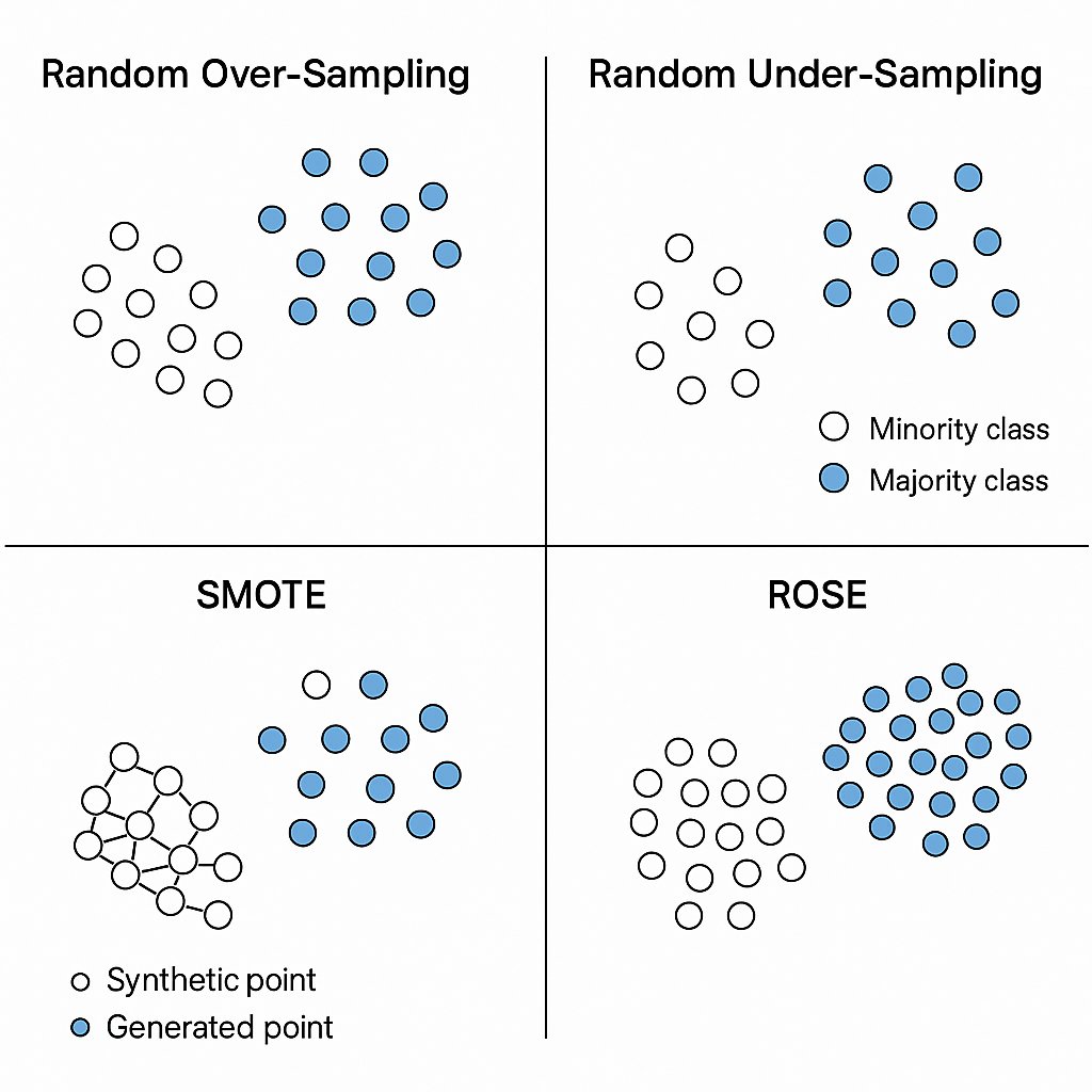 ac_btcpizza's tweet image. This GPT generated class imbalance handling methods comparision is quite clear.

Also suprised to find more methods belong to over-sampling.

#ML
