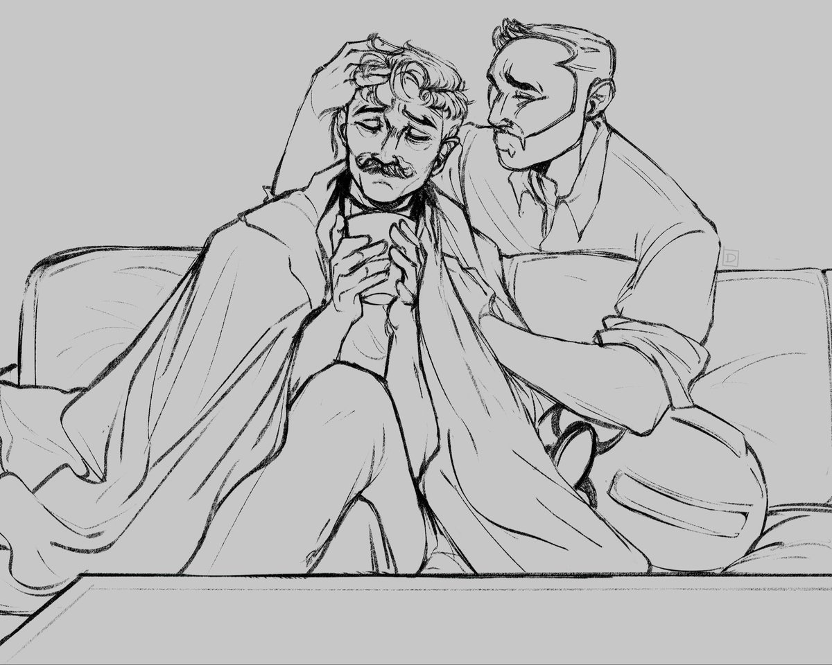 Thank you to the incredible <a href="/Demetera_/">Demetera 🪨 + 🥚 = ♥️</a> for this artwork!! Sick Stob taking care of each other is one of my favourite tropes in the fandom and I can never get enough, but this has soothed my cravings for a while!