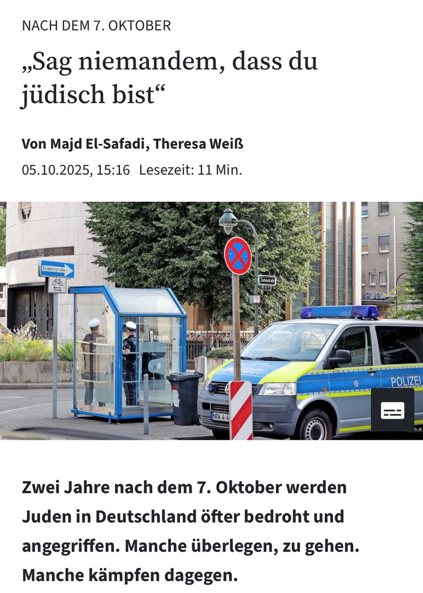 Haben Sie schon einmal darüber nachgedacht❓

In Deutschland gibt es ca. 100 SYNAGOGEN, die ALLE von der Polizei bewacht werden müssen.

In Deutschland gibt es ebenfalls ca. 2.800 MOSCHEEN, von denen KEINE bewacht werden muss.

TIPP: Es liegt NICHT am Rechtsextremismus.