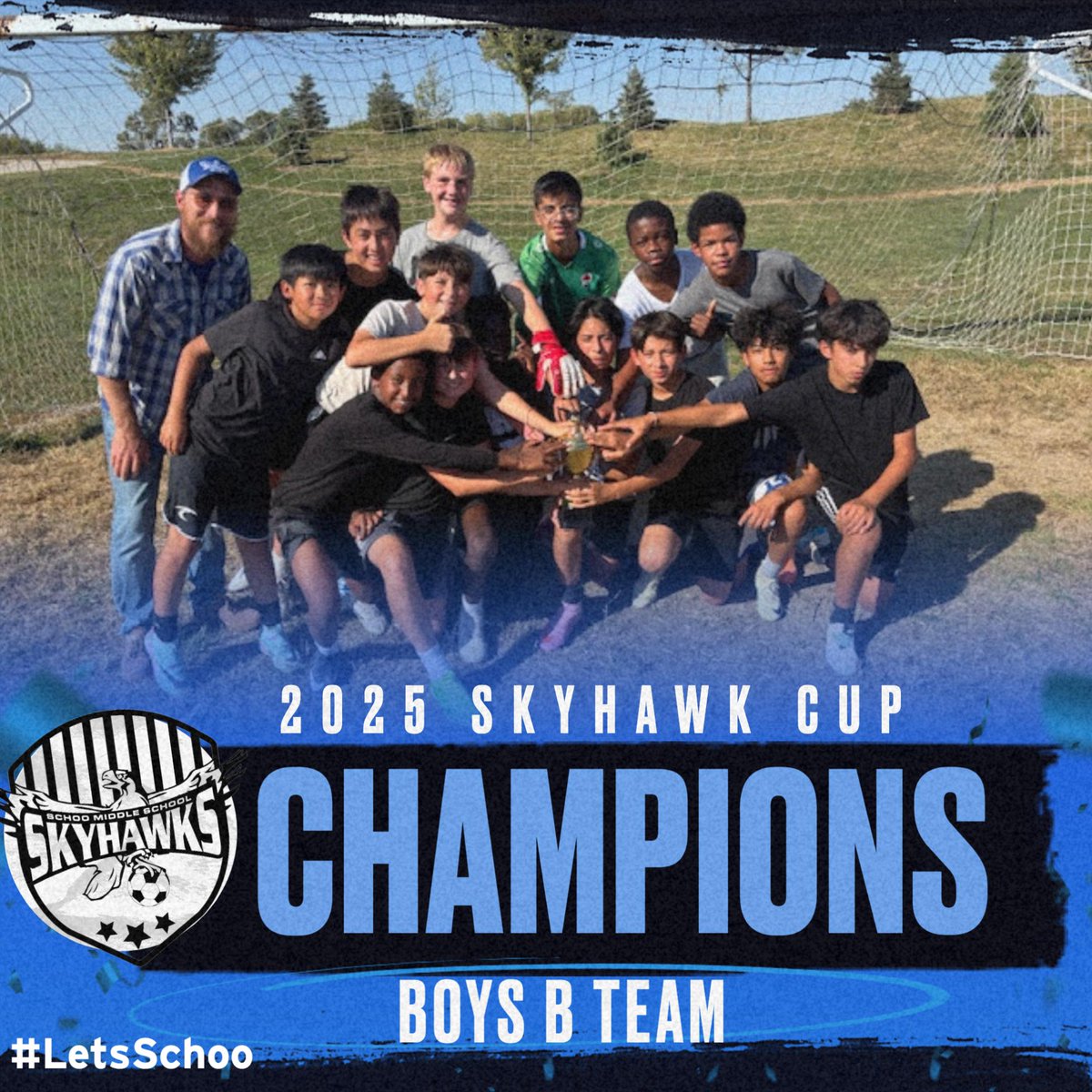 Congrats to Coach Joe and Boys B Team for winning the 2025 Skyhawk Cup! They defeated Boys A Team 2-1 in the final #LetsSchoo⚽️⚽️⚽️