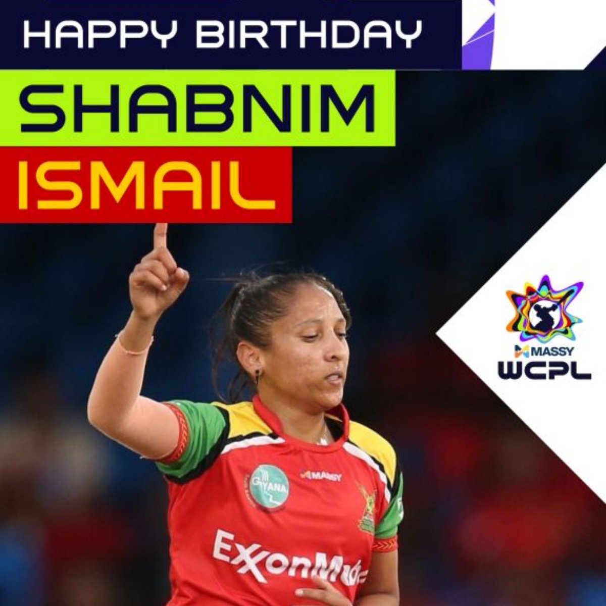 CPL's tweet image. Happy birthday to South African quick, Shabnim Ismail! 🇿🇦

#WCPL25 #MassyWCPL #CricketPlayedLouder #BiggestPartyInSport