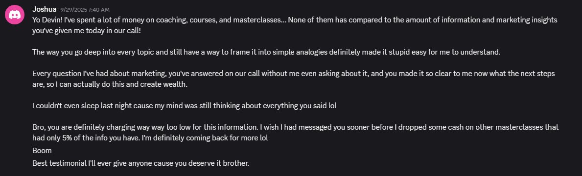 MPompeez's tweet photo. So this was cool to hear... decided to do 1 coaching call and got this as a review https://t.co/VStsgJtCgR
