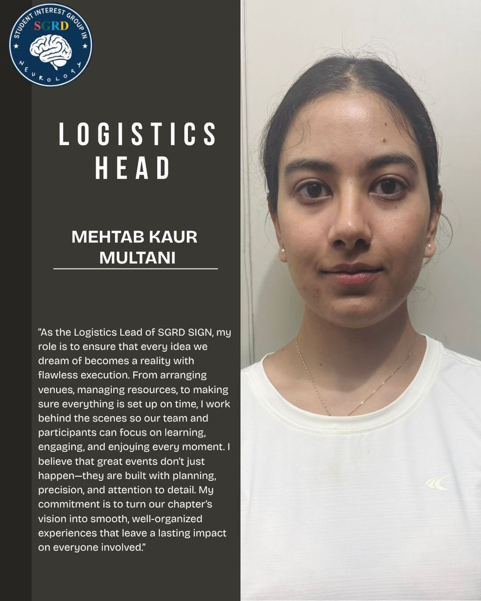 SIGNSGRD's tweet photo. ๐ Introducing the SGRD SIGN Team
๐ง Logistics Lead
Making sure every event runs like a well-connected neural network.
Planning. Precision. Perfection.
#SGRDSIGN
#SIGN
#AAN https://t.co/8dOEmQM9O7