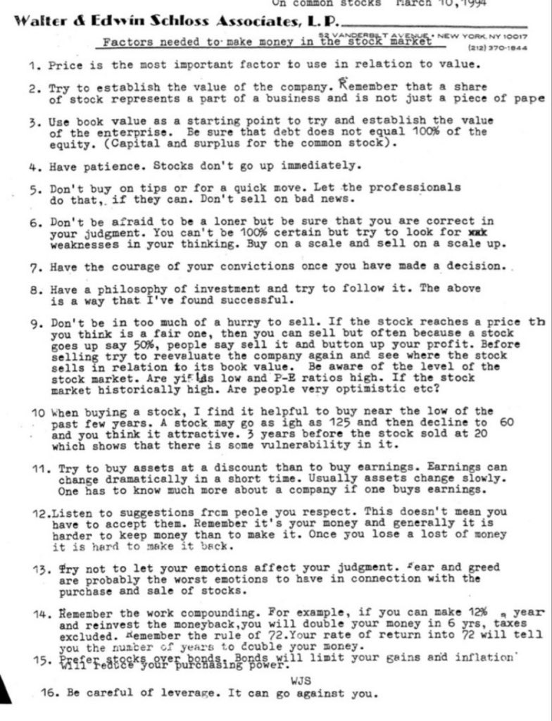 F_Compounders's tweet photo. Factors needed to make money in the stock market 

By Walter Schloss https://t.co/kgwXMYeRyL