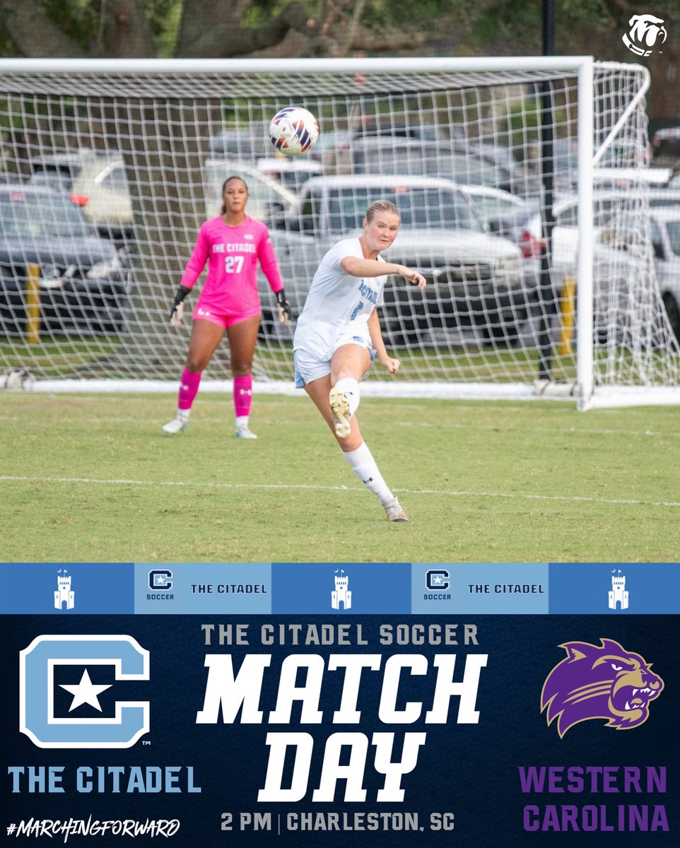 CitadelWSoccer's tweet photo. Bulldogs return home to WLI Field for a Sunday SoCon battle ๐พ
Match Day Central โคต๏ธ
๐: Western Carolina
โฐ: 2 pm ET
๐๏ธ: WLI Field
๐: Charleston, S.C.
๐ป: https://t.co/iWgx6Ejw8U
๐: https://t.co/ZT17t0iUhS
#MarchingForward https://t.co/jywJf9D7au