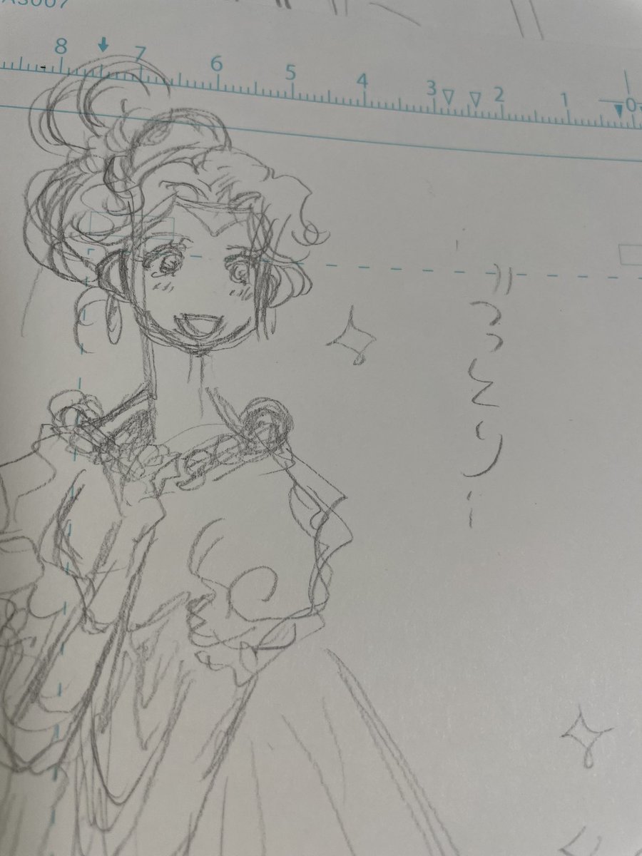下描きは4Bです。
筆圧弱くて。 