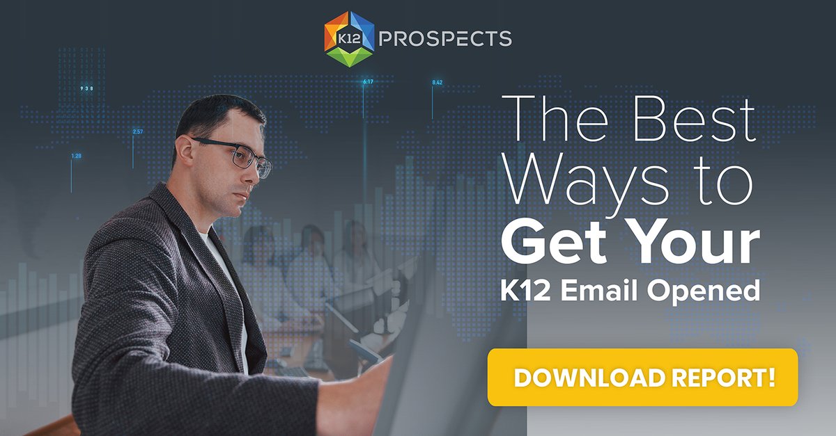 K12Prospects's tweet image. While there’s never been a better time to send K12 marketing emails, there’s more inbox competition than ever before. These 3 strategies help you stand out to boost your open-rate. bit.ly/2NyK2Q8
#satchat #edtechchat #lrnchat #blendchat