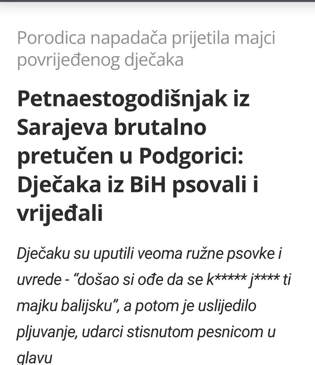 Iz rubrike ‘Seoske teme’: 

Nakon što je u Podgorici nedavno prekinuta projekcija filma, samo zato što je na albanskom jeziku, desio se novi, težak incident koji bi svakoga morao zabrinuti i duboko zamisliti nad stanjem u kom se naše društvo trenutno nalazi.