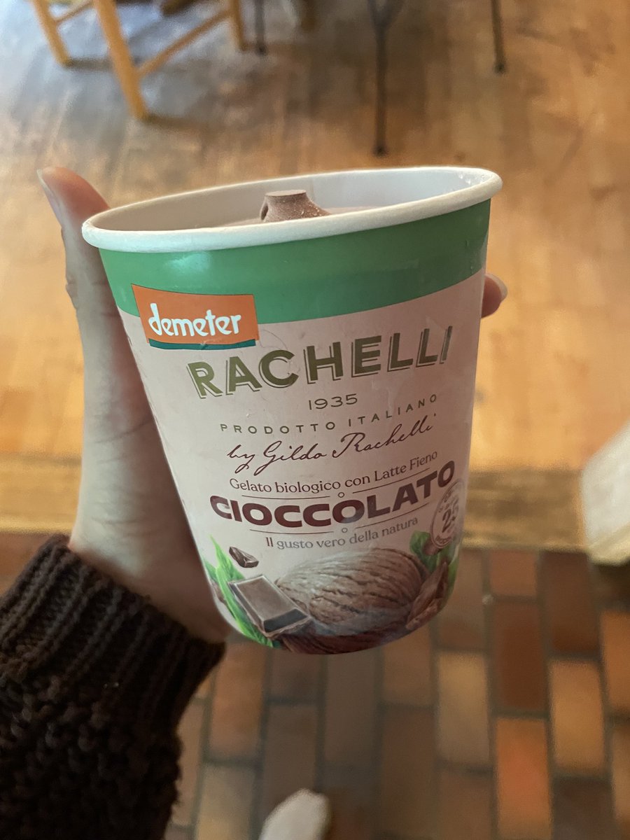 What time is it? 🤔🕰️
 It's ridiculouslu expensive Organic Demeter chocolate Ice Cream time