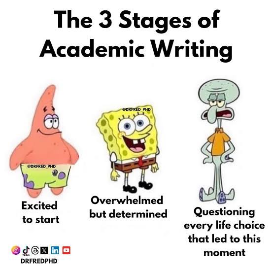 EidSteph's tweet photo. Happy Sunday ☀️ to everyone stuck in stage 3 of academic writing ✍️😂
#AcademicTwitter https://t.co/VVDHXM5cFq