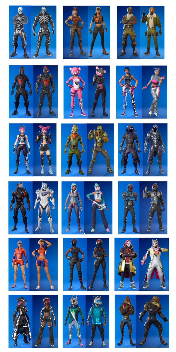 Comparativa de las skins de Fortnite OG.

#Fortnite