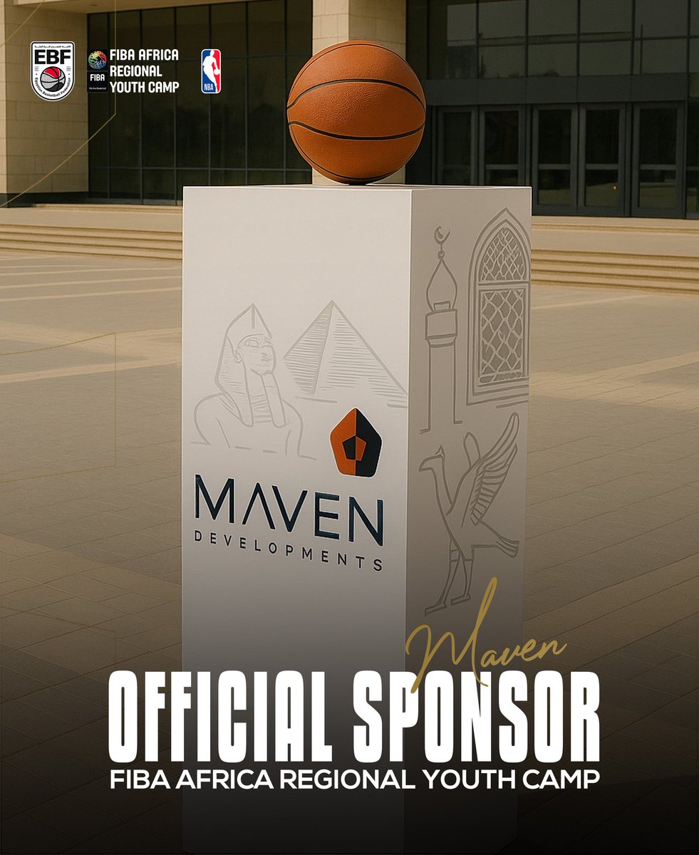 Africabasket1's tweet photo. 🚨 Breaking Hoops News: 

It’s been announced that in a collab between FIBA, the Egyptian Federation, and the NBA, Mavin Company (@MavenDevelop) is now the official sponsor of the upcoming FIBA Africa Regional Youth Camp 🇪🇬🏀🔥

#FIBAAfrica #FIBAAfricaRegionalYouthCamp2025
#FIBA https://t.co/YPofcCYPTs