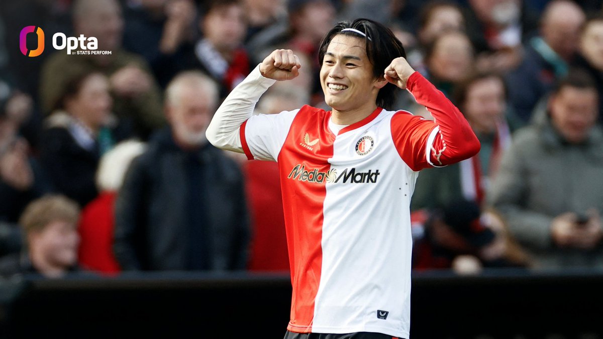 8 - Ayase Ueda is third <a href="/Feyenoord/">Feyenoord Rotterdam</a> player with eight goals from his first eight matches of a season in the <a href="/eredivisie/">VriendenLoterij Eredivisie</a> in the last 20 years, after Graziano Pellè and Santiago Giménez. Star.