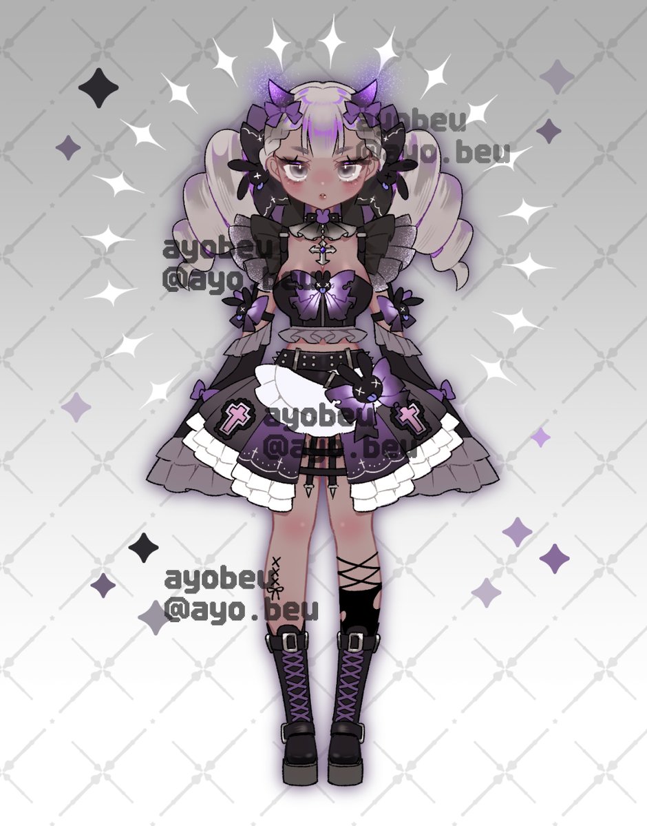 ayobeu_'s tweet image. ✦ 𝔑𝔦𝔤𝔥𝔱 𝔬𝔣 𝔉𝔞𝔫𝔠𝔶 ✦  
Price: $70 (PayPal)  
Commercial add-on: +$70  
Status: OPEN  
Includes: 2 PNGs + transparent ver.  

💌 DM to claim  
#adoptober2025_insy #adoptable #OCAdopt
