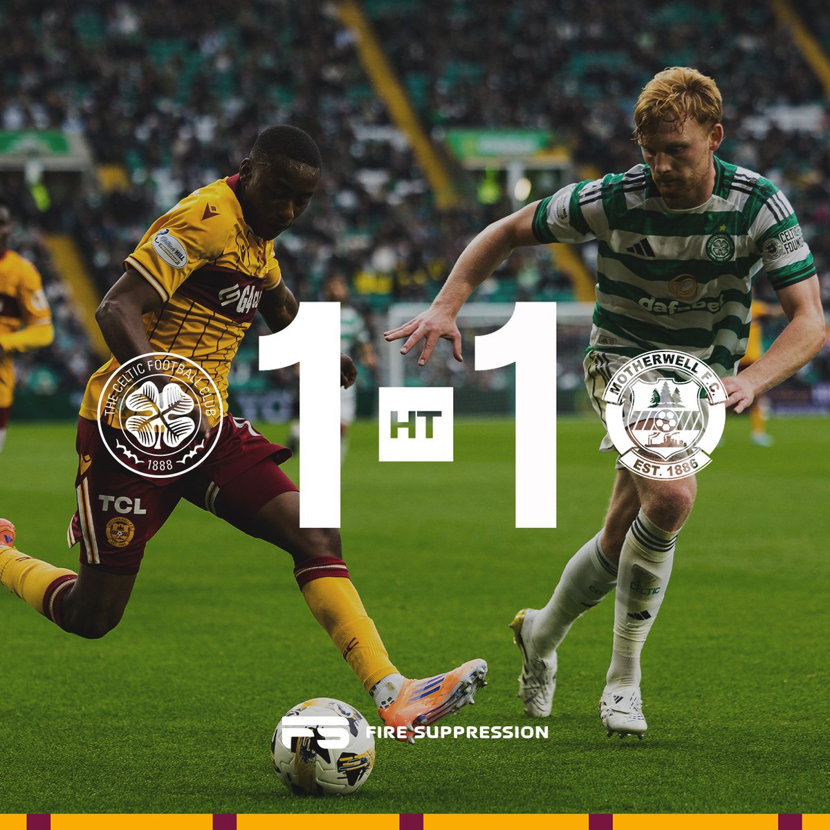 MotherwellFC's tweet photo. Half-time.

Level at the break after a good first-half performance from the Steelmen.

Celtic 1 - 1 Motherwell. https://t.co/30JkKtQcph