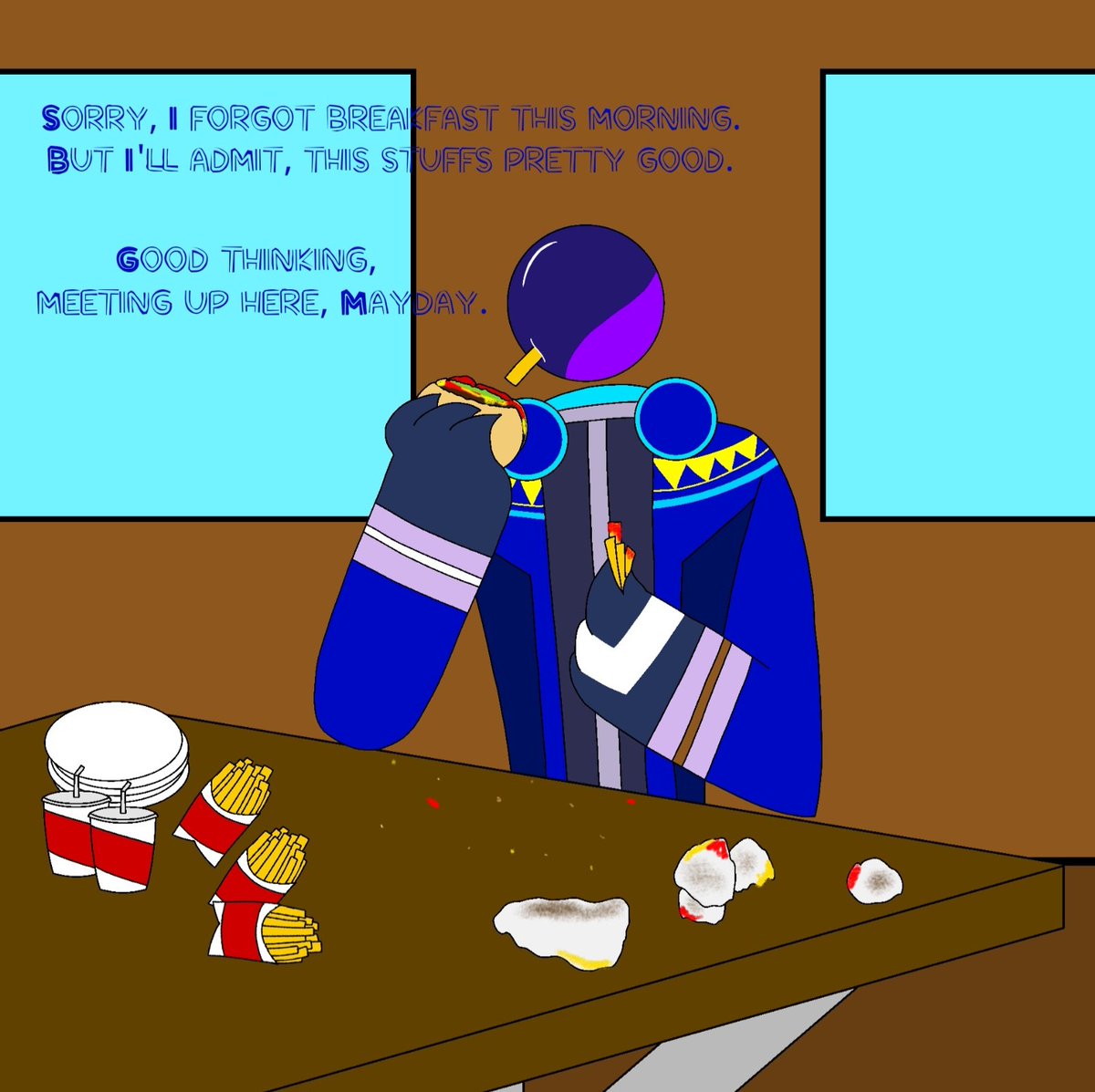 CilcyP's tweet photo. So long story short, I came up with this random comic idea that DJSS Mayday and one of the boys from 1010 do some Collab.
I'm tempted to make a full story of this

#Nostraightroads #nsrmayday #nsrhaym #djsubatomicsupernova https://t.co/oIFSAR5tHY