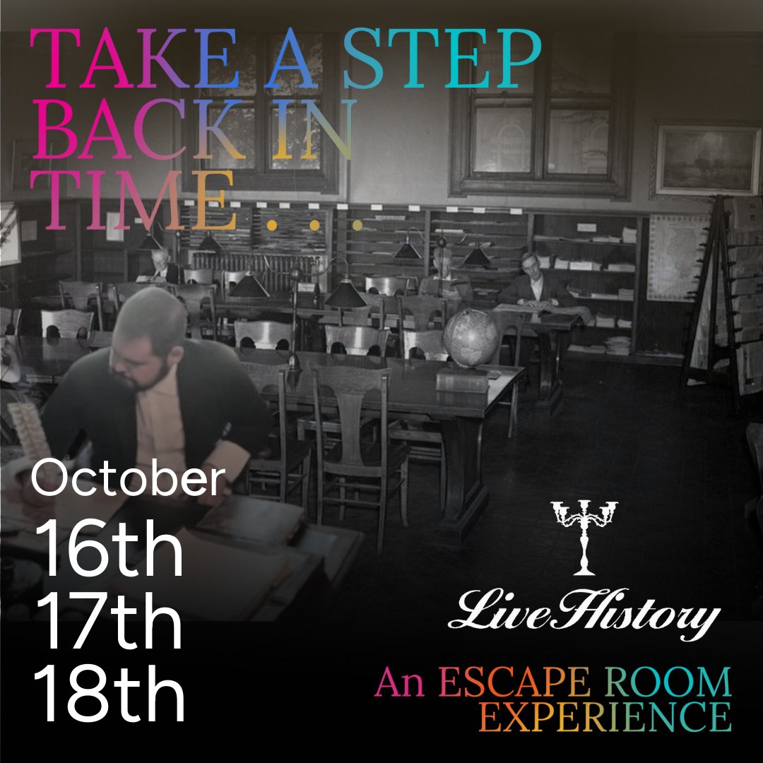 LibraryDecatur's tweet image. Have you reserved your spot, yet?

Over three days in October, DPL will be hosting Live History to bring our community a unique event combining the clues and fun of an escape room with Decatur's and the library's history. 

decatur.librarycalendar.com/event/150th-ev…