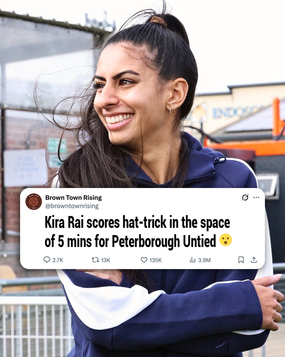 browntownrising's tweet image. In a phenomenal display, Kira Rai scores a hat-trick for Peterborough United Women in the space of 5 minutes.

Congratulations Kira, everyone is immensely proud of your unstoppable resilience 👏🏾

📸: @Darren_wiles @theposhwomen #pufc