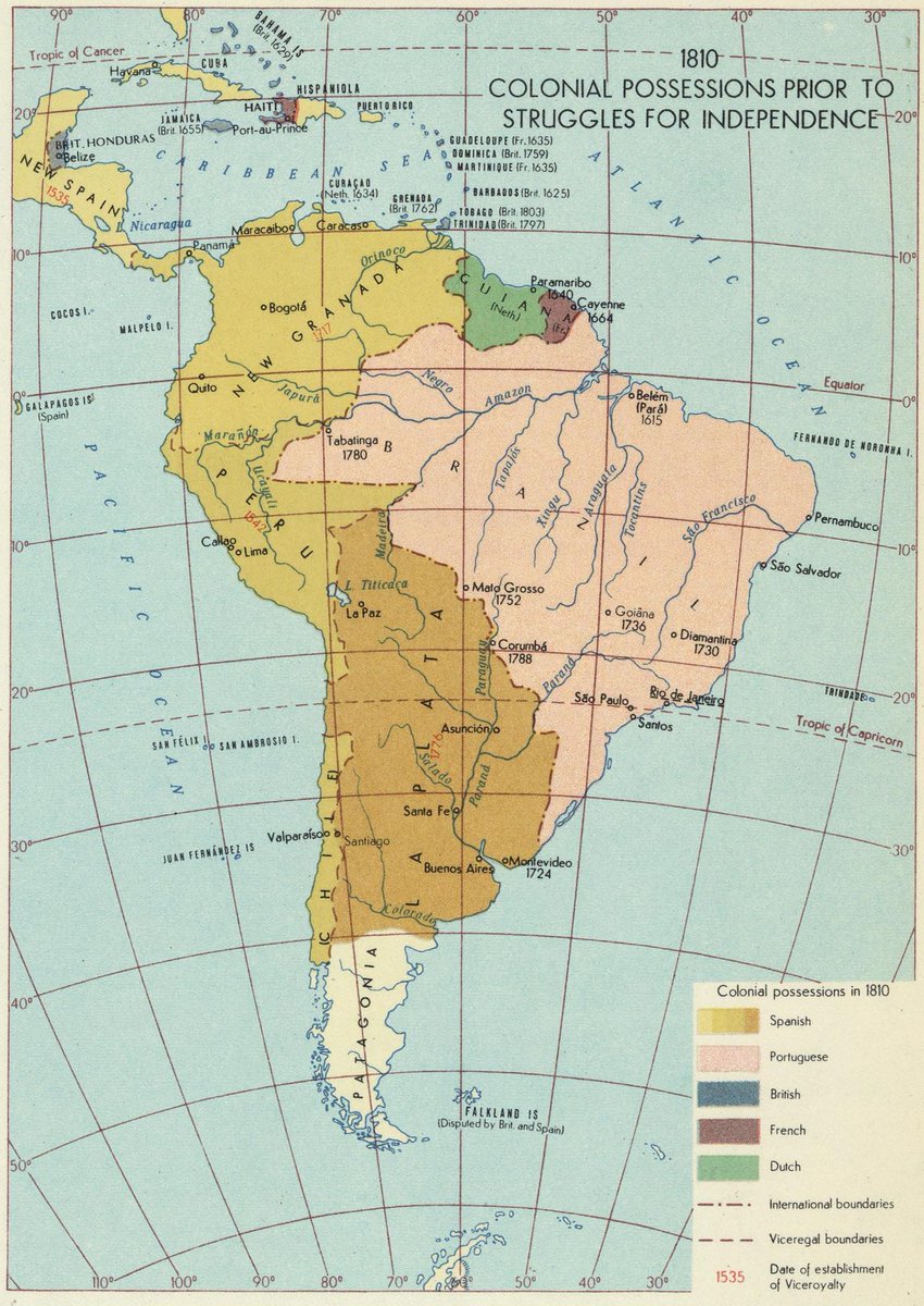 América do Sul em 1810.