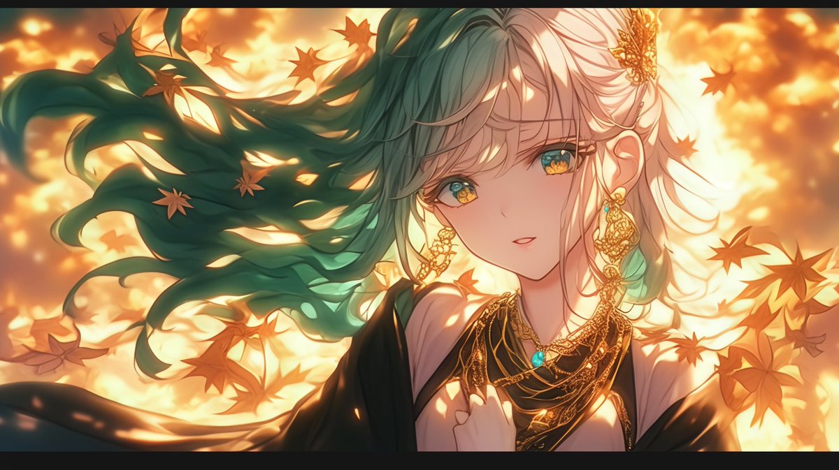 BitMusicWorld's tweet image. 移ろう季節に
色づく心
#AIイラスト︎