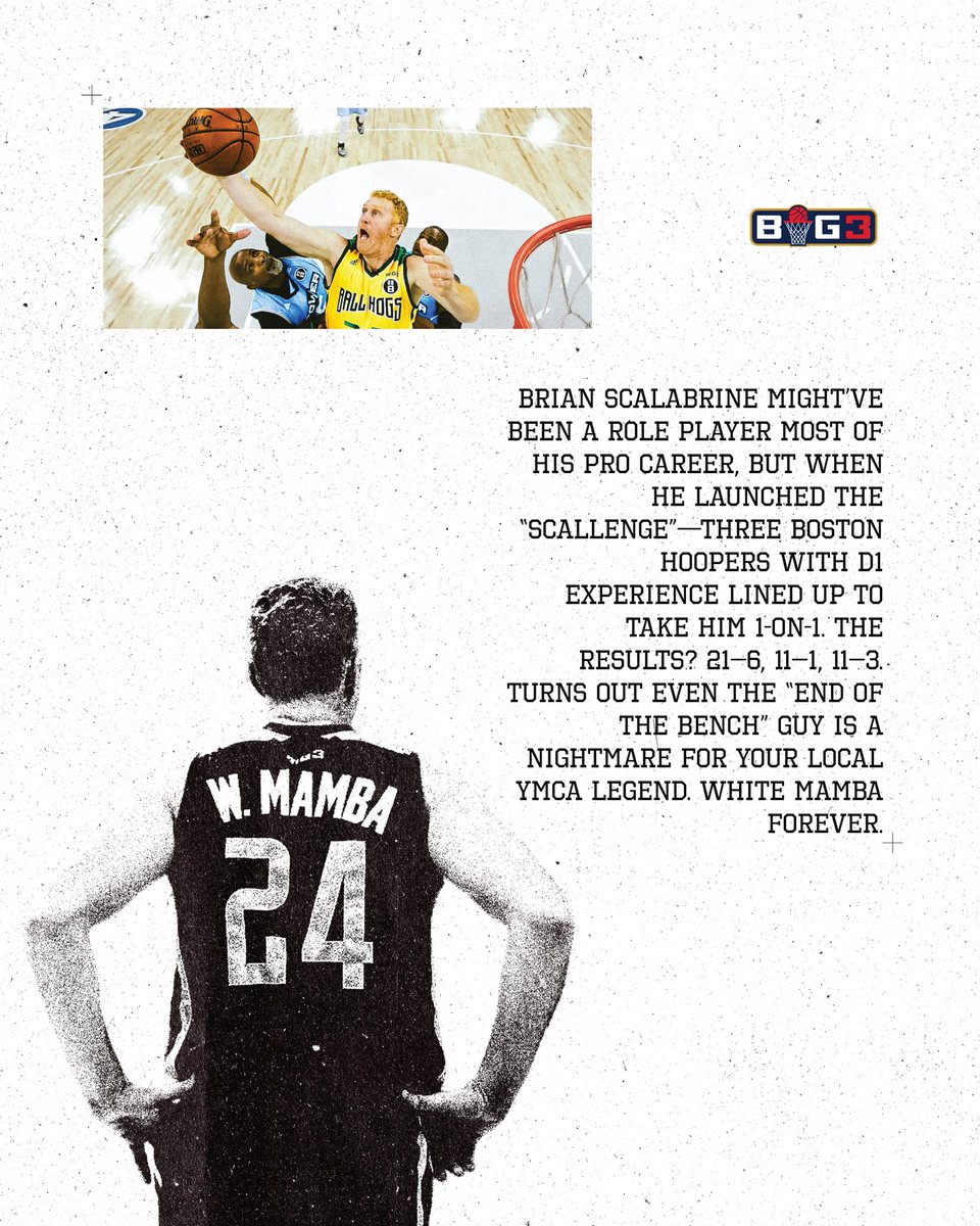 thebig3's tweet image. The Peoples Champ never ducked a challenge.  A one-man public service announcement reminding the world: there’s levels to this. @Scalabrine 

#whitemambaforever