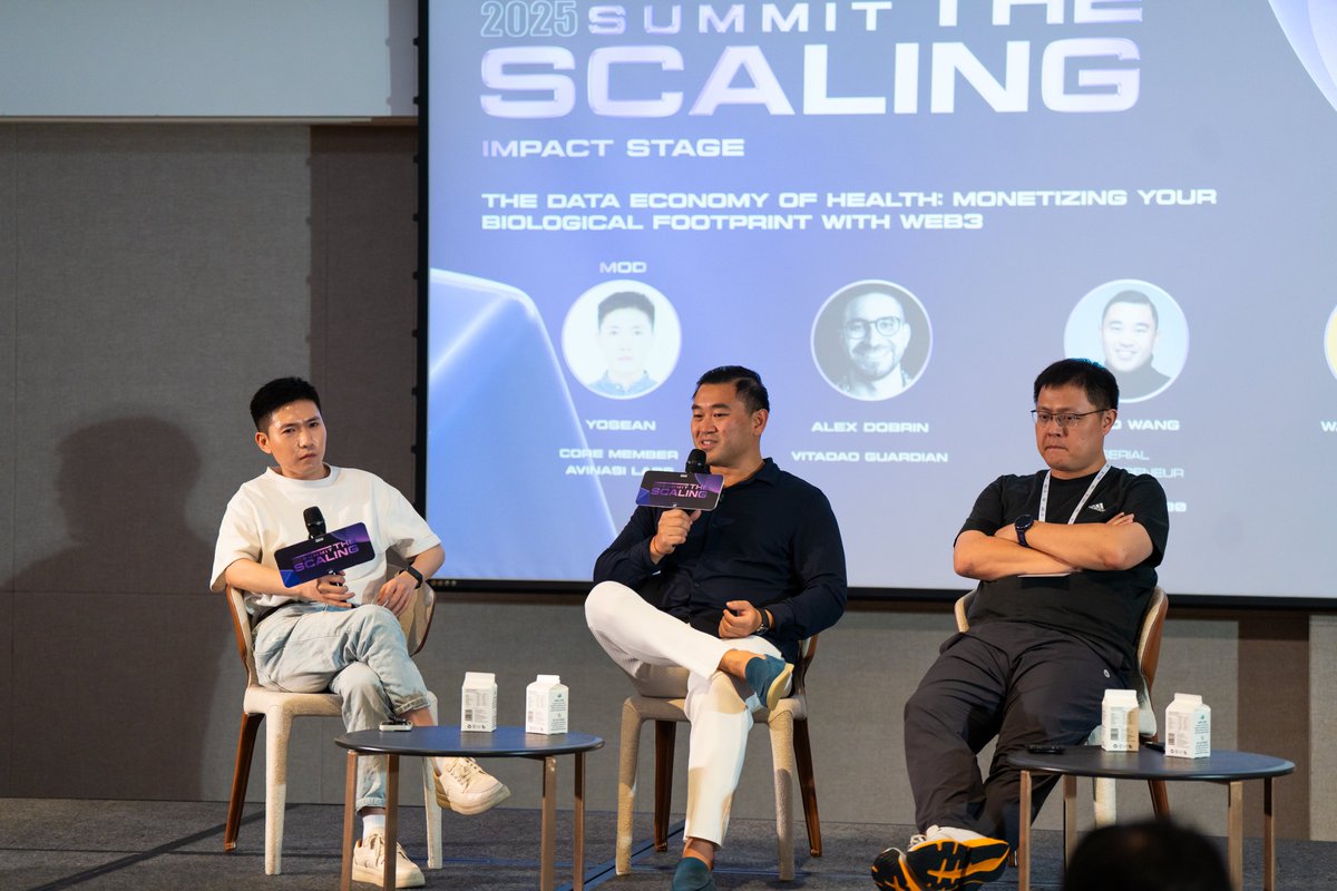 499_DAO's tweet image. 🎬 Recap of the trailblazing panel &quot;The Data Economy of Health: Monetizing Your Biological Footprint with Web3&quot; presented at The Scaling Summit @TOKEN2049 Singapore

🏛 Hosted by:
YoSean @ywang01, Core Member, @avinasilabs 

🎤 Featuring:
David Wang, Serial Entrepreneur,…