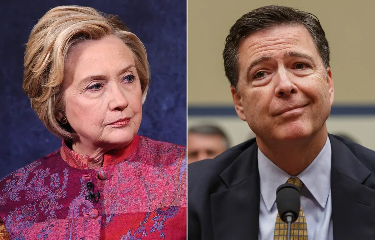 🚨semana 💥 pela frente.
 James Comey será indiciado na quinta-feira em um tribunal criminal, ENQUANTO, AO MESMO TEMPO, Hillary Clinton deve comparecer ao Congresso para responder a perguntas sobre seu conhecimento e/ou envolvimento com os crimes de Jeffrey Epstein.
Cadê Huma?