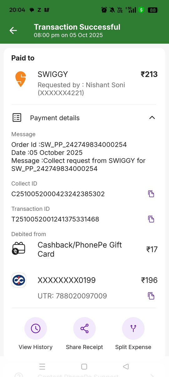 EarningUsers's tweet photo. @Swiggy @SwiggyInstamart @SwiggyCares मेरे खाते से पैसा कट गया है लेकिन ऑर्डर का कुछ अता पता नहीं है न ही ग्राहक सेवा केंद्र से कुछ जवाब मिल रहा है सबसे बेकार कंपनी है swiggy 😡😡 https://t.co/lUyDNJctgC