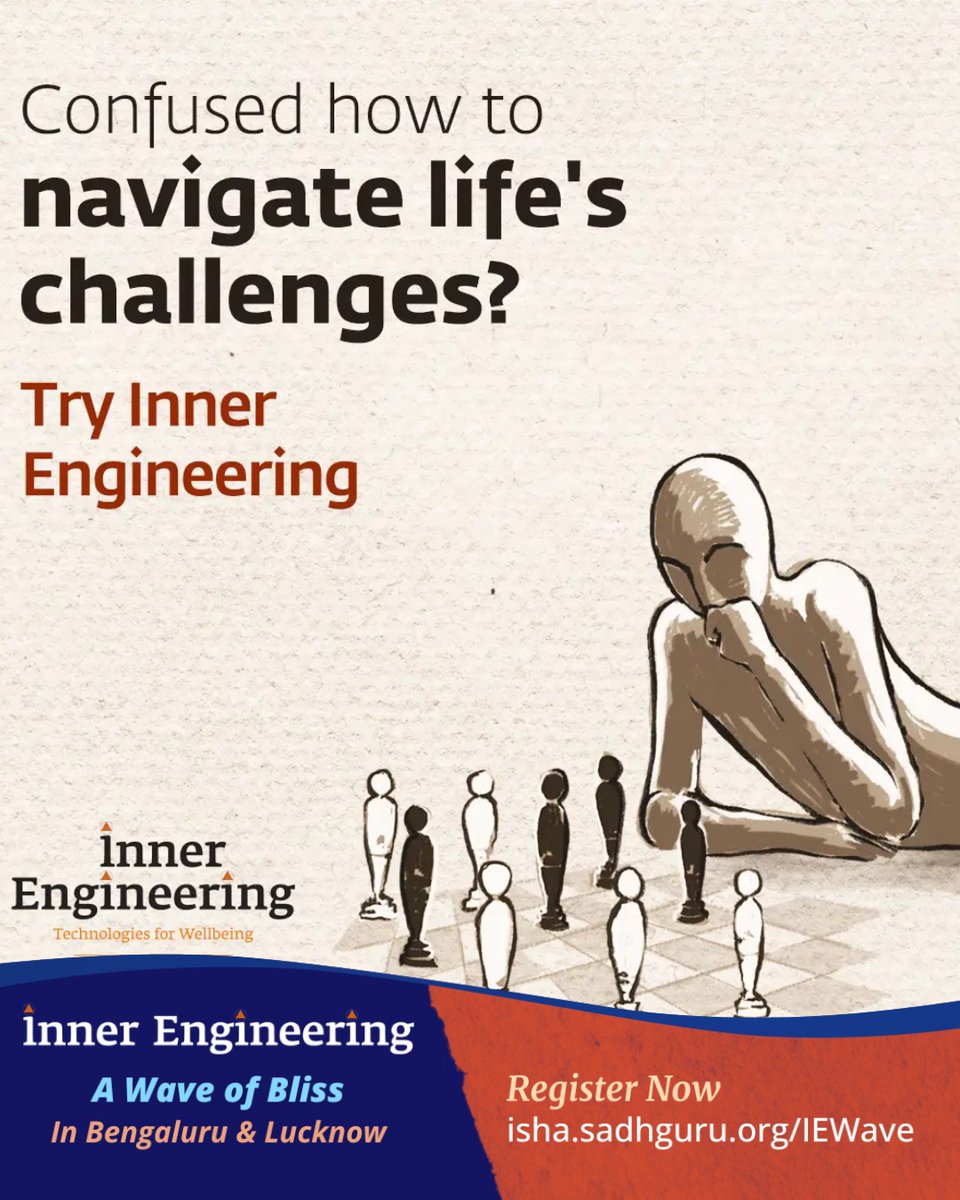 Manubc89's tweet image. I am able to live life with clarity and intensity since last 12 years. Thanks to the magic of #InnerEngineering.
#MyInnerEngineeringStory #AnandaAle