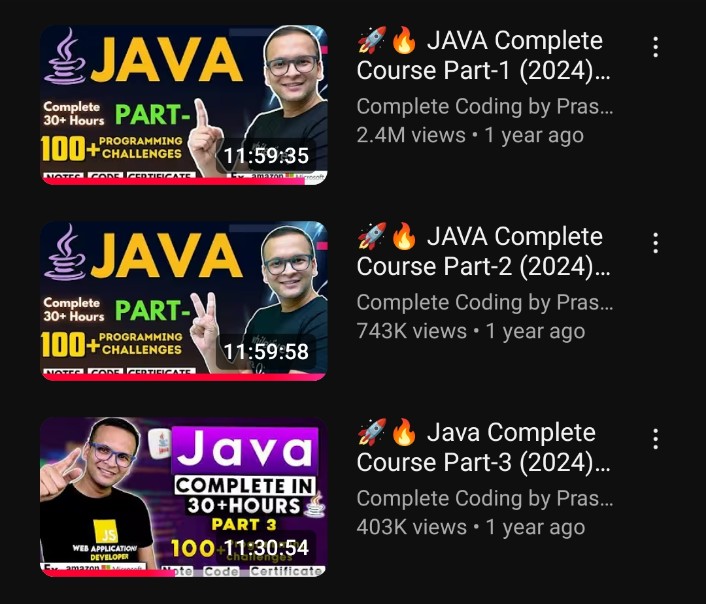 SRKzSanjay's tweet image. I think this is the best Java course for beginners.✅

#Java #JavaCourse