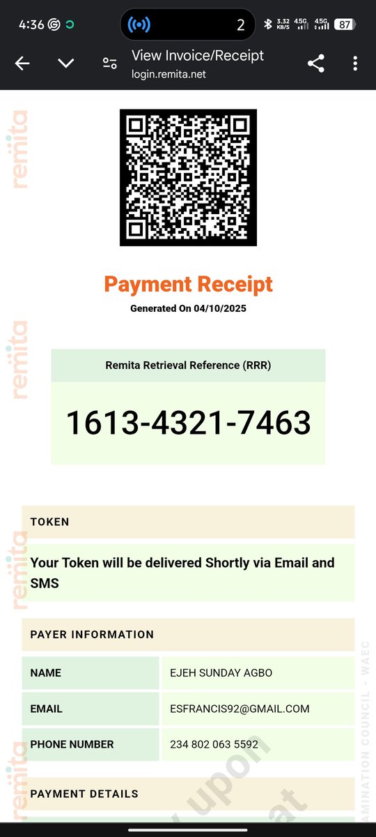 sunnextech's tweet photo. @MTNNG @RemitaNET @waecnigeria @GovWike @officialABAT @bosuntijani @Opay

Remita it more than 24 hours now. Please confirm this transaction https://t.co/ZVT6QIK22x