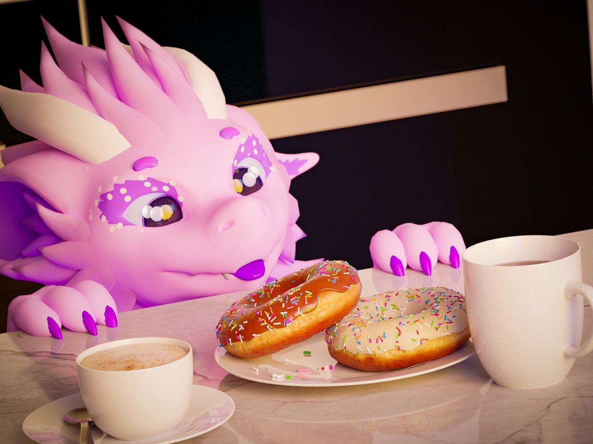 argonthederg's tweet photo. Good mrawrning! the fat dragon must collect your taxes... donut and brekky taxes~... :3 https://t.co/ect7dTCtX1