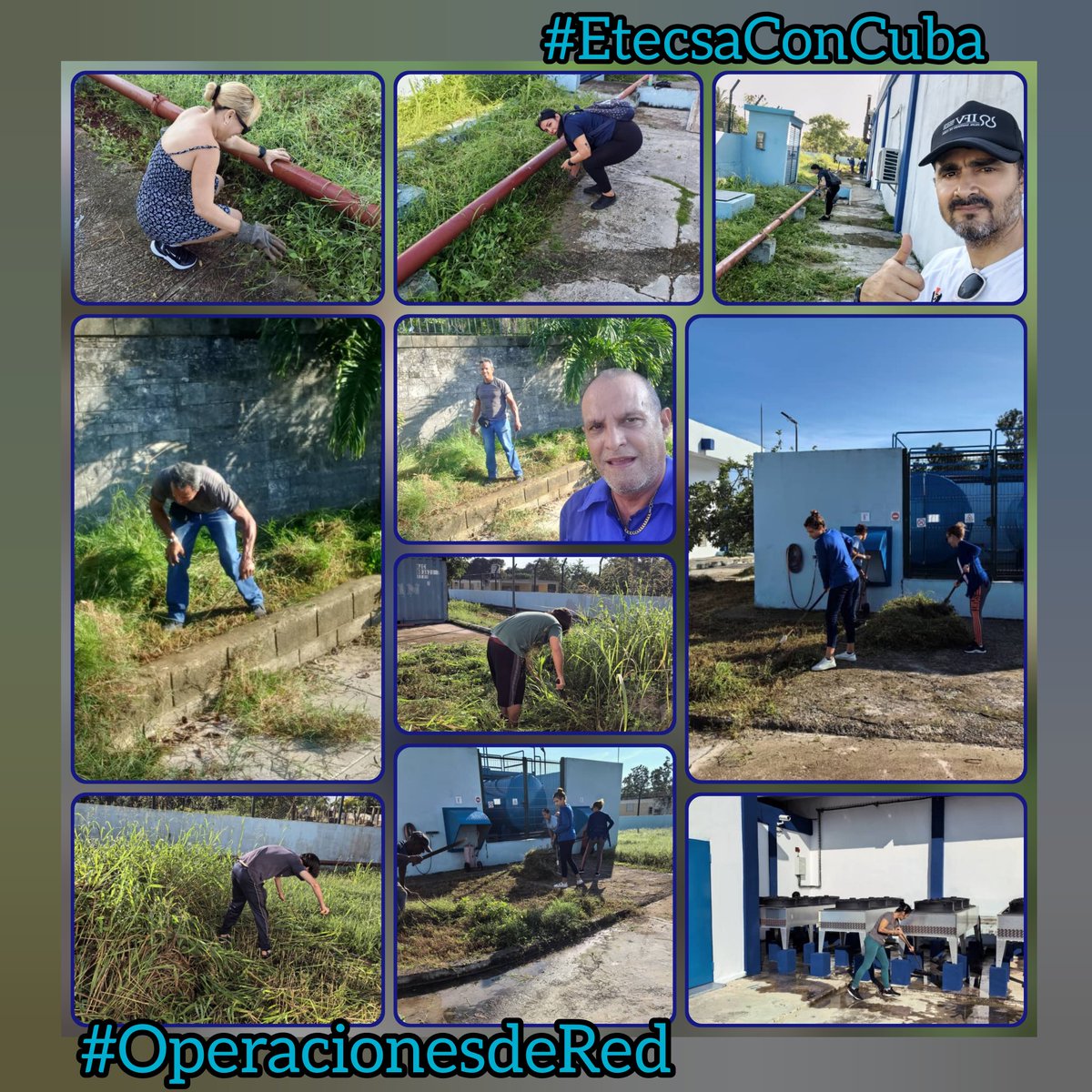 Seguimos a la vanguardia <a href="/ETECSA_Cuba/">ETECSA</a> en las labores de saneamiento en la capital. 
Un equipo unido✊️🇨🇺 brilla más cuando suma voluntades y multiplica la higiene, porque el cuidado colectivo es la clave del bienestar de todos."
#EtecsaConCuba #OperacionesdeRed