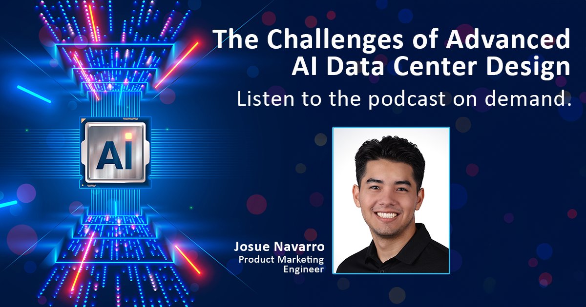 MicrochipTech's tweet image. Listen as Josue Navarro from our dsPIC team joins Dan Nenni on the Semiconductor Insiders podcast to discuss tackling energy, thermal, reliability and sustainability challenges in AI data center design: mchp.us/4m4sCFv. #AIDesign #DataCenters #Semiconductors