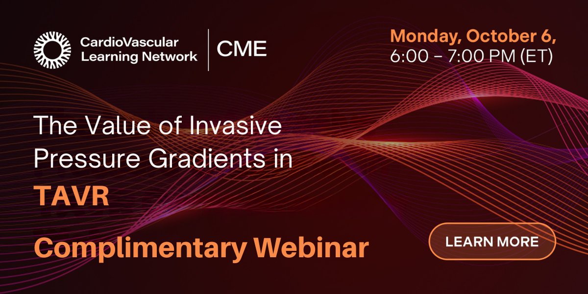 CathLabDigest's tweet image. Tomorrow: The Value of Invasive Pressure Gradients in TAVR.
Discover how invasive gradient measurements compare with echo — and why they matter for outcomes. Complimentary CME/CE credit included.
Register now: hubs.ly/Q03KmjQh0