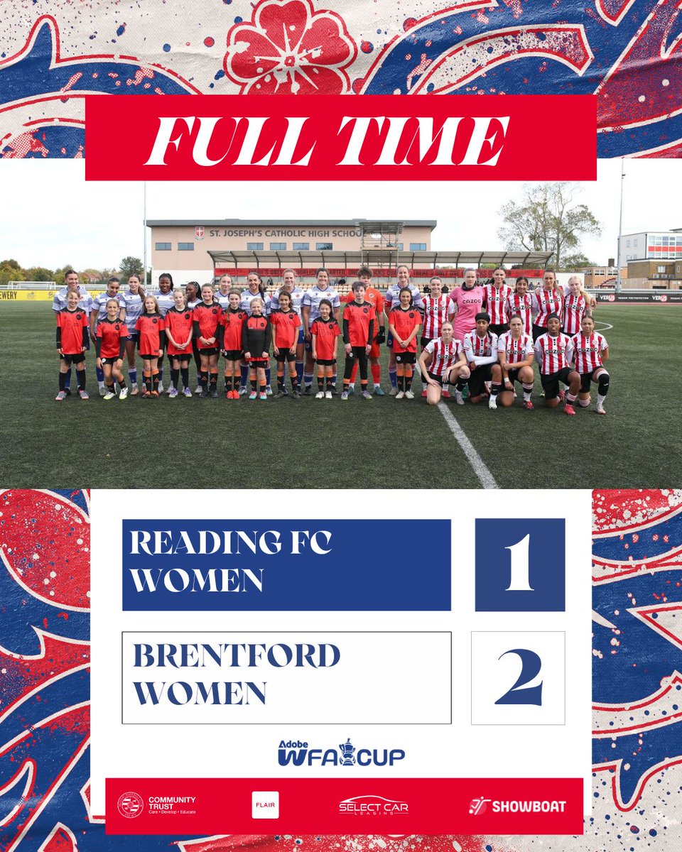 ReadingFCWomen's tweet photo. Our @AdobeWFACup journey ends here.

Best of luck to @BrentfordFCW in the next round 🤝 https://t.co/NGq3mqEQkZ