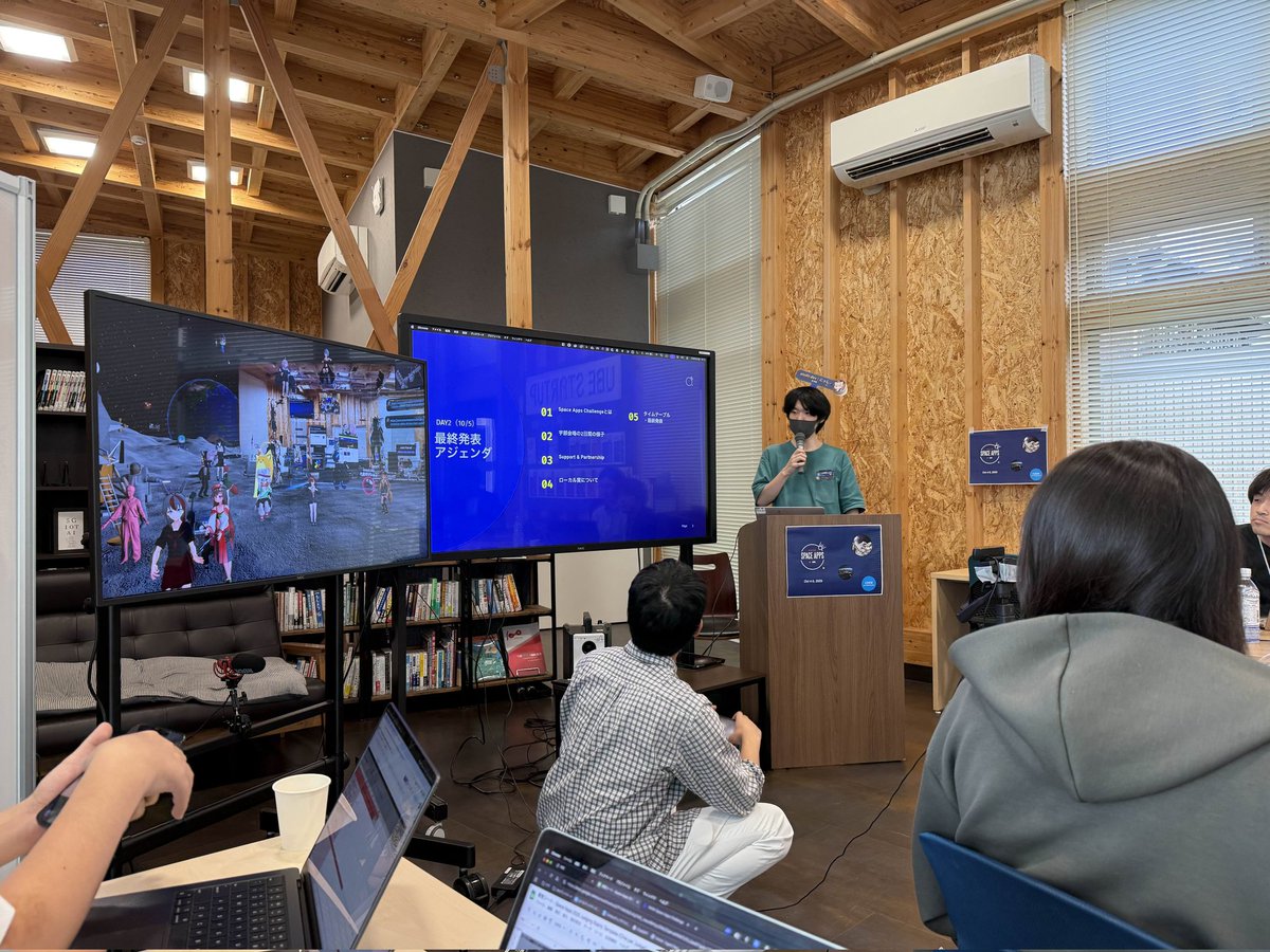 nisshi_dev's tweet photo. NASA Space Apps Challenge Ube 2025、ローカルリードとして主催させていただきました!
現実とVRを繋げるハッカソンを実施する事ができて、めちゃくちゃ面白い試みができました!
VRと現実を繋げるリアルイベント、最高かも!!
#SpaceApps #SpaceAppsUbe https://t.co/SIX7A3igVh