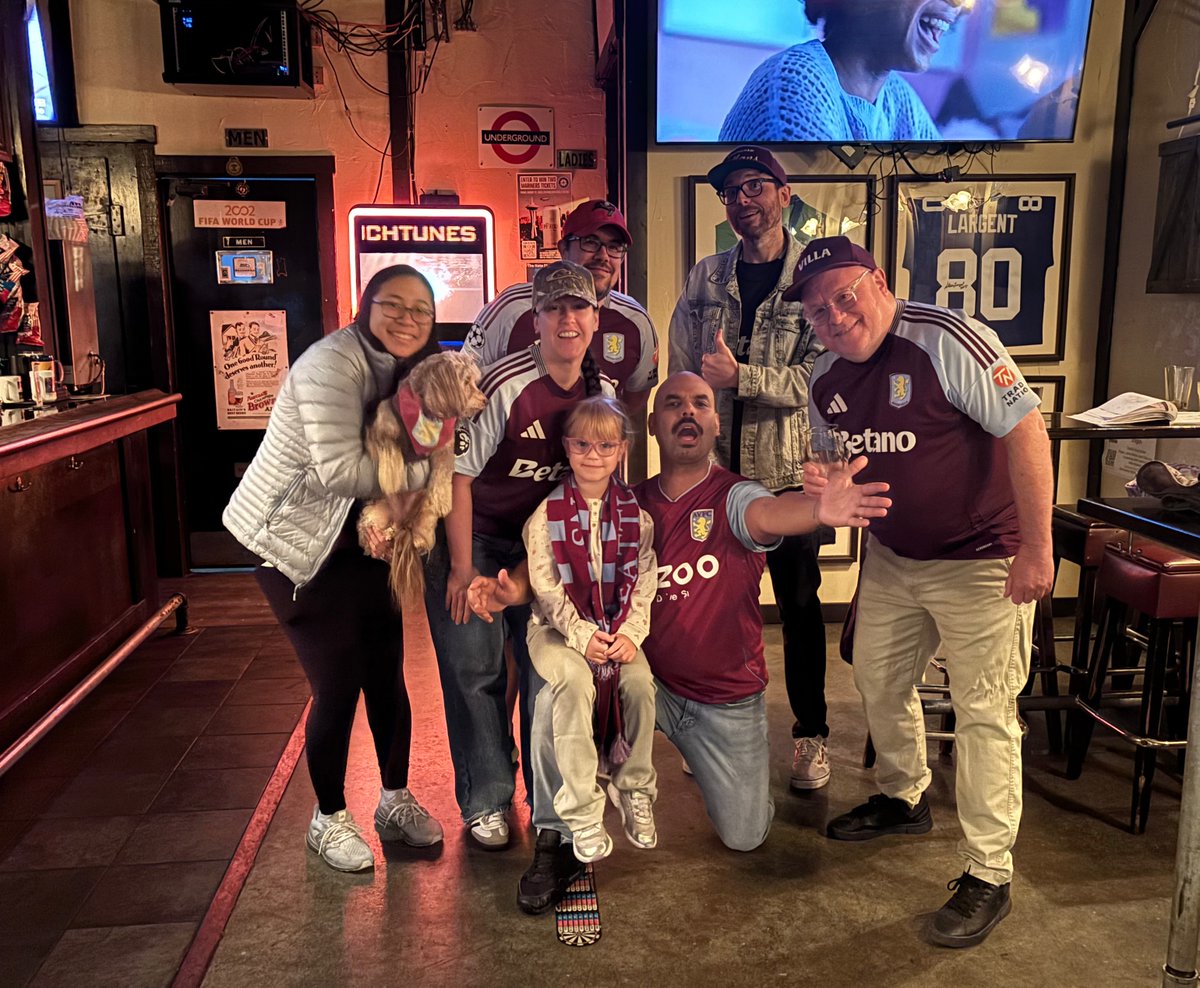 Can't wait for those 7 am local starts to kick in, but always grateful to have a fantastic crew of die-hard Villans to rely on in the Emerald City, even when it's still dark outside! UTV #avfc <a href="/GandDSeattle/">thegeorgeanddragon</a>