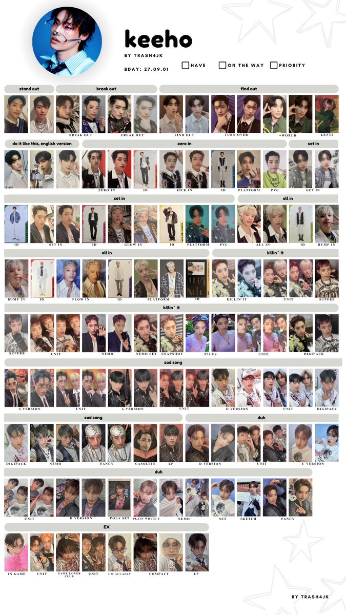 🐰P1HARMONY PC PHOTOCARD WISHLIST TEMPLATE 🐰 ! by member +