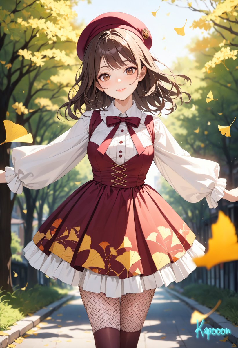 KapooonAIillust's tweet image. 「おはようございます🌹
　Kei🍤衣装本舗さんの🌰秋色メヌエット🍁です」
　　　　by 鏡味 香織

香『網タイツ、初めてで恥ずかしいです』⁄(⁄ ⁄•⁄ω⁄•⁄ ⁄)
Kpn『似合ってるよ❣』
#AIillustrations #StableDiffusionXL
⏰6:30