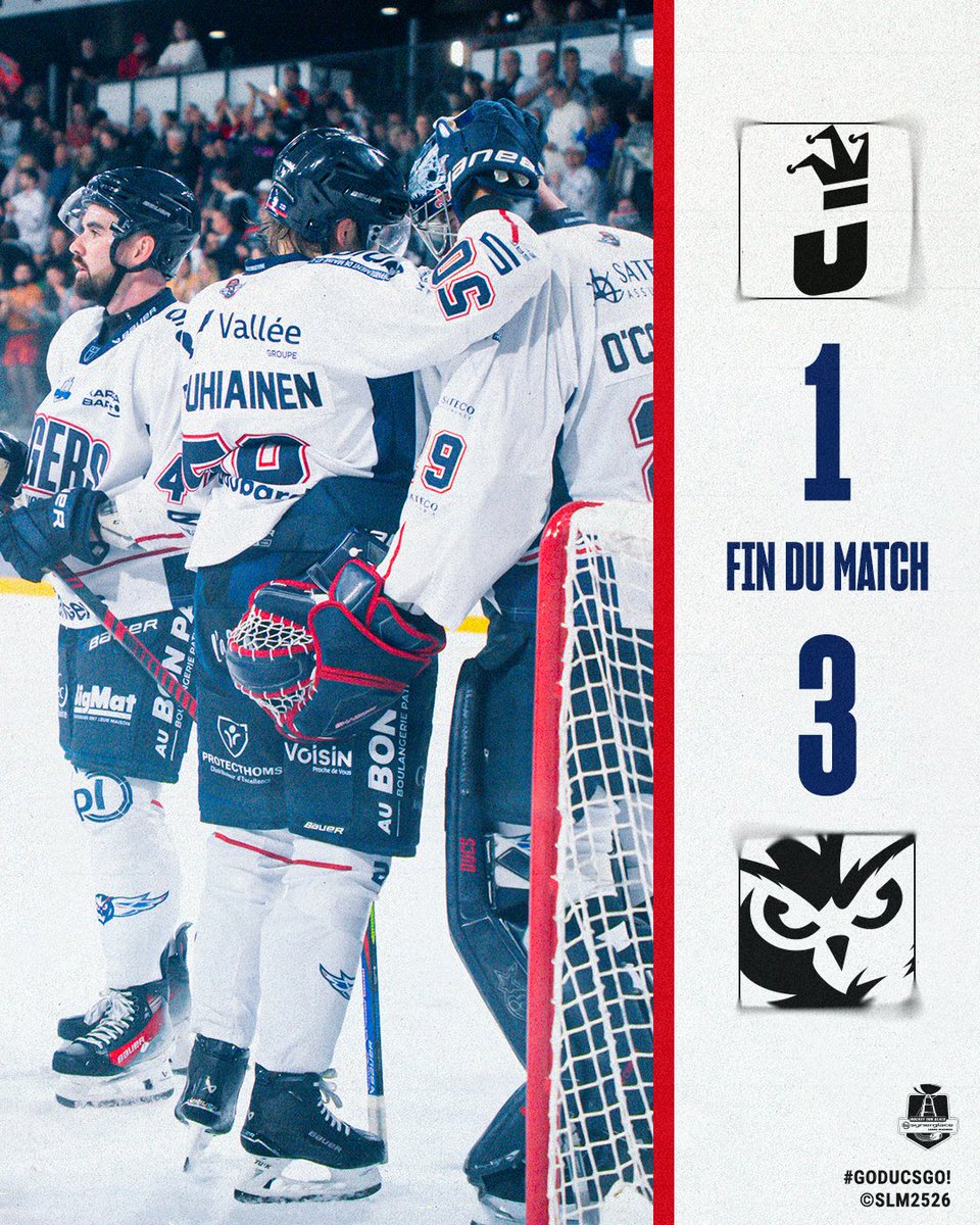 ⏱️ I Fin du match

La 8ème victoire consécutive ! Une série inédite pour débuter le championnat, qui permet de conforter notre position de leader ✅ Le dimanche parfait pour nos supporters ! 

Cergy Pontoise 1️⃣ - 3️⃣ Angers

#GoDucsGo | #SportAngers | #LaDalleAngevine I #SLMHockey