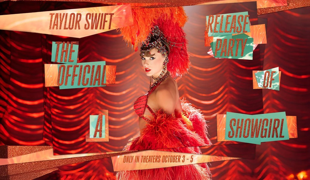 The Official Release Party of a Showgirl, de Taylor Swift, estreou com $46 MILHÕES em bilheteria mundial:

"Nenhum outro artista musical no planeta consegue fazer isso", afirma um diretor da Franchise Entertainment Research.