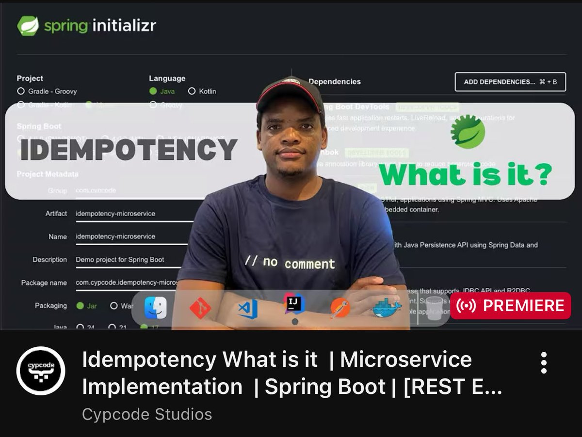 cypcode's tweet image. Idempotency What is it  | Microservice Implementation  | Spring Boot | [REST Example]
youtu.be/zTY6CNPZyZ8 #softwaredevelopment #viral #fyp #coding #programming #tech