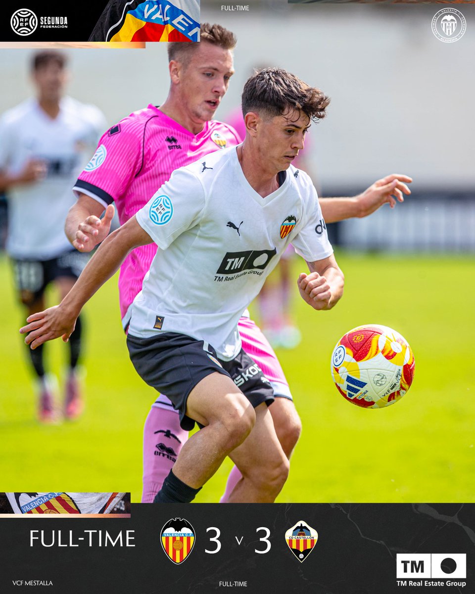 Trotz 1:3-Rückstand, kommen unsere Jungs gegen CD Castellón B nochmal zurück.

Victor Fernandez, Pol Trigueros und Marc Jurado erzielen die Tore für uns.