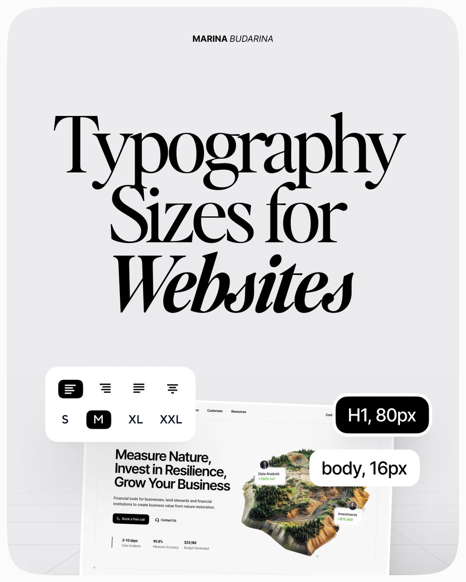 marina_uiux's tweet image. Typography guide for Websites

Thread 🧵
1/10